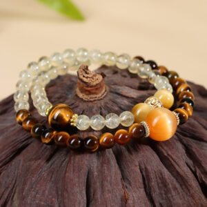 Natural Crystal Double-Circle Bracelet - Image 3